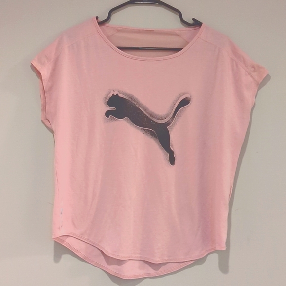 Oversized Dusty Rose Large Puma top with mesh back - Picture 1 of 2